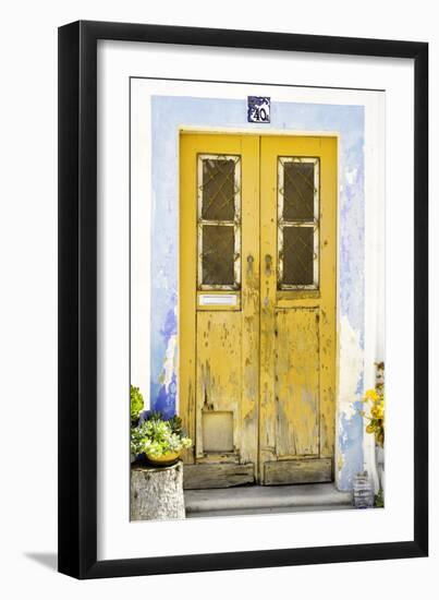 Welcome to Portugal Collection - Old Yellow Door-Philippe Hugonnard-Framed Premium Photographic Print