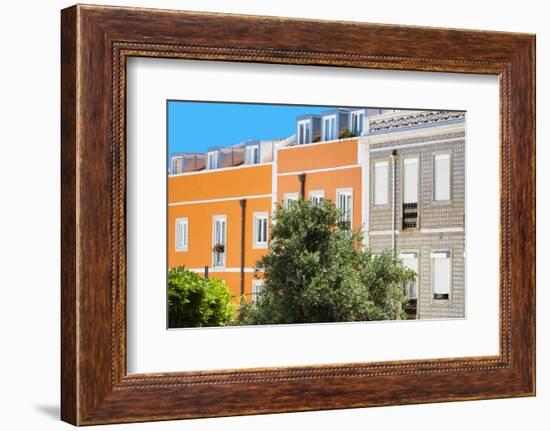 Welcome to Portugal Collection - Orange Facade Lisbon-Philippe Hugonnard-Framed Photographic Print