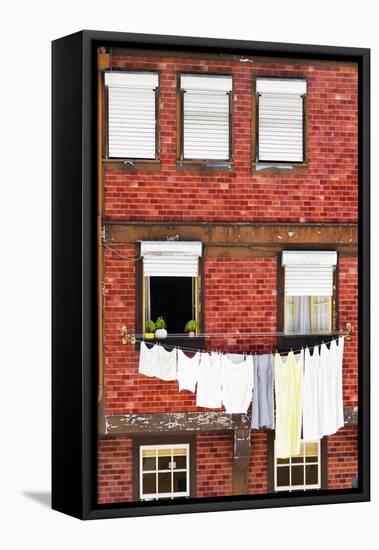 Welcome to Portugal Collection - Red Brick Facade-Philippe Hugonnard-Framed Premier Image Canvas