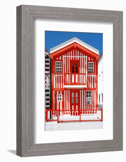 Welcome to Portugal Collection - Red Striped House-Philippe Hugonnard-Framed Photographic Print