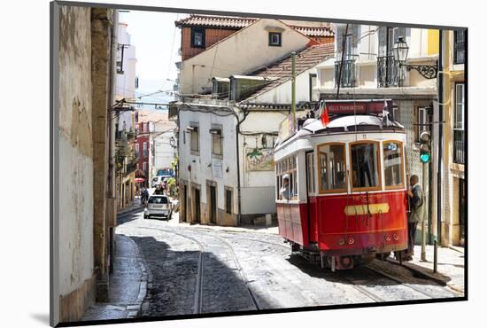 Welcome to Portugal Collection - Red Tram Old Town Lisbon-Philippe Hugonnard-Mounted Photographic Print