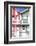 Welcome to Portugal Collection - Two Striped Facade Hot Pink & Olive Drab-Philippe Hugonnard-Framed Photographic Print