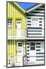 Welcome to Portugal Collection - Two Striped Facade Lime Green & Olive Drab-Philippe Hugonnard-Mounted Photographic Print