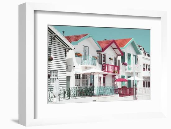 Welcome to Portugal Collection - White Beach Houses-Philippe Hugonnard-Framed Photographic Print