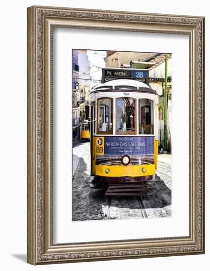 Welcome to Portugal Collection - Yellow Lisbon Tramway-Philippe Hugonnard-Framed Photographic Print