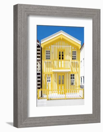 Welcome to Portugal Collection - Yellow Striped House-Philippe Hugonnard-Framed Photographic Print