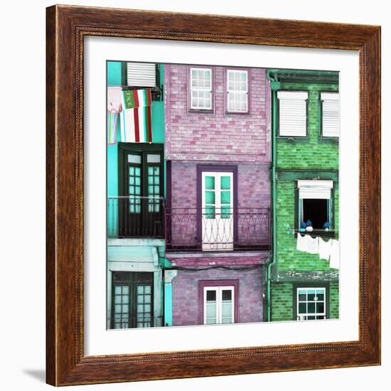 Welcome to Portugal Square Collection - Beautiful Colorful Traditional Facades II-Philippe Hugonnard-Framed Photographic Print