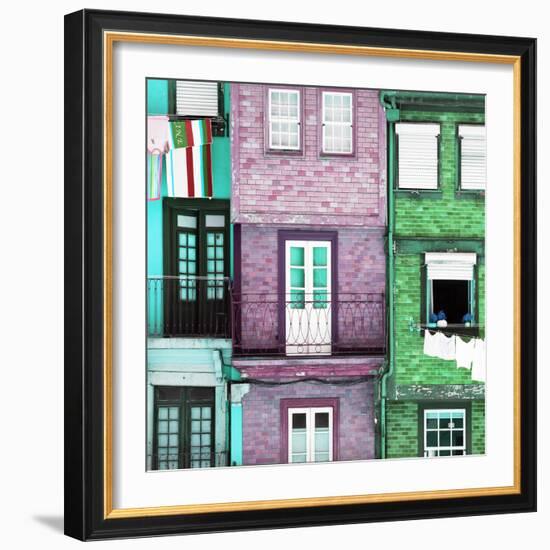 Welcome to Portugal Square Collection - Beautiful Colorful Traditional Facades II-Philippe Hugonnard-Framed Photographic Print