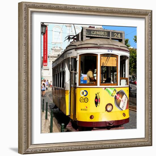 Welcome to Portugal Square Collection - Camoes 24 Lisbon Tramway III-Philippe Hugonnard-Framed Photographic Print