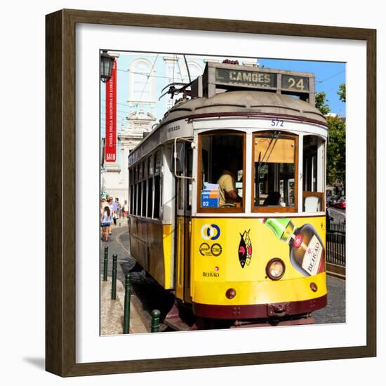 Welcome to Portugal Square Collection - Camoes 24 Lisbon Tramway III-Philippe Hugonnard-Framed Photographic Print