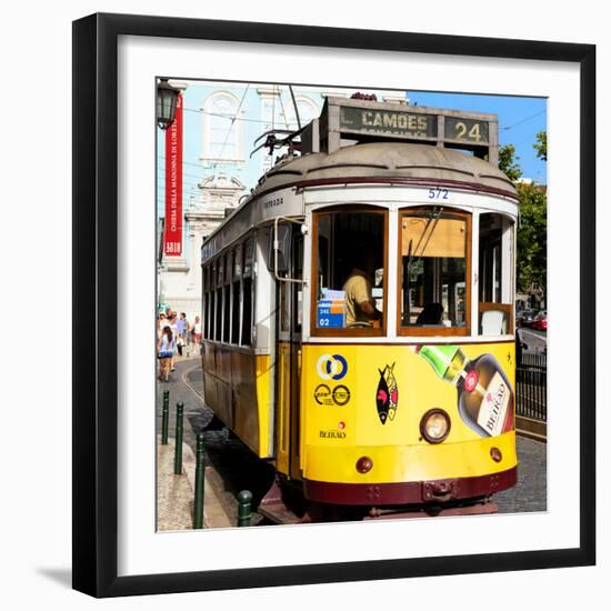 Welcome to Portugal Square Collection - Camoes 24 Lisbon Tramway III-Philippe Hugonnard-Framed Photographic Print