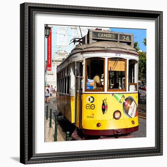 Welcome to Portugal Square Collection - Camoes 24 Lisbon Tramway III-Philippe Hugonnard-Framed Photographic Print