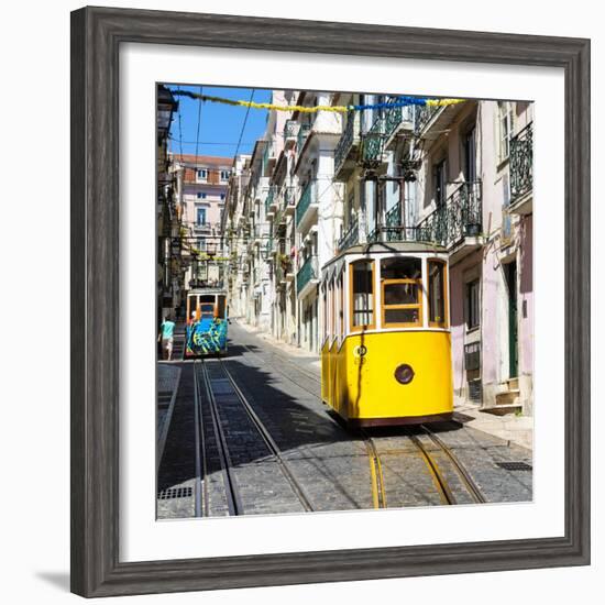 Welcome to Portugal Square Collection - Elevator Da Bica Lisbon-Philippe Hugonnard-Framed Photographic Print