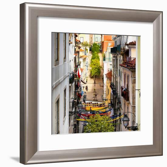 Welcome to Portugal Square Collection - Funicular Street in Bica Lisbon-Philippe Hugonnard-Framed Photographic Print