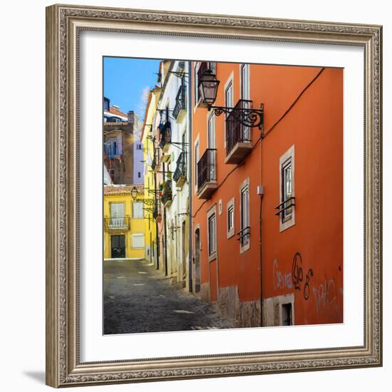 Welcome to Portugal Square Collection - Lisbon Colorful Facades-Philippe Hugonnard-Framed Photographic Print