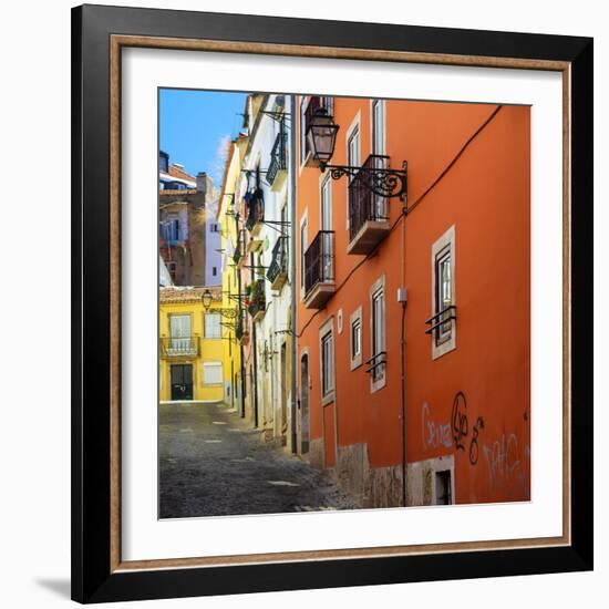 Welcome to Portugal Square Collection - Lisbon Colorful Facades-Philippe Hugonnard-Framed Photographic Print