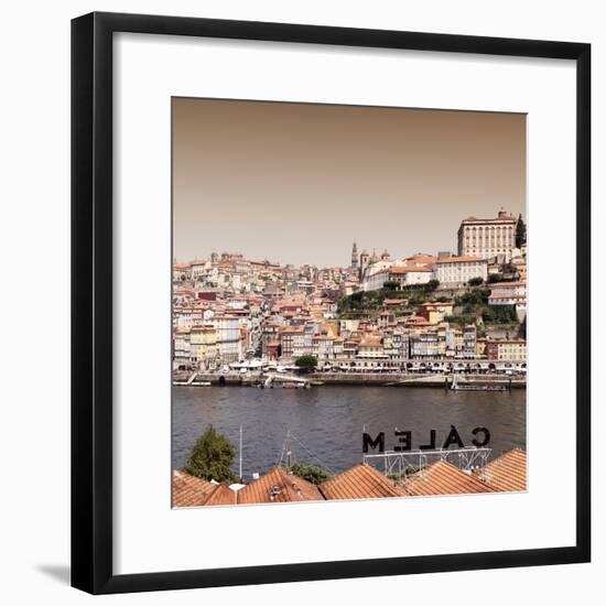 Welcome to Portugal Square Collection - Porto Old City at Sunset II-Philippe Hugonnard-Framed Photographic Print