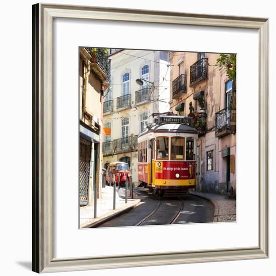 Welcome to Portugal Square Collection - Prazeres 28 Lisbon Tram-Philippe Hugonnard-Framed Photographic Print