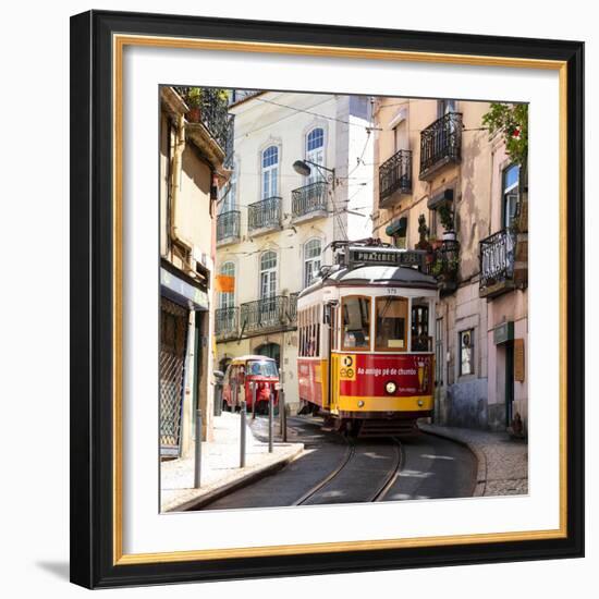 Welcome to Portugal Square Collection - Prazeres 28 Lisbon Tram-Philippe Hugonnard-Framed Photographic Print