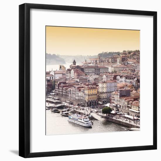 Welcome to Portugal Square Collection - Ribeira View at Sunset - Porto-Philippe Hugonnard-Framed Photographic Print