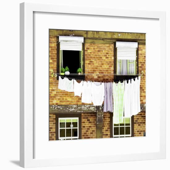 Welcome to Portugal Square Collection - Yellow Brick Facade-Philippe Hugonnard-Framed Photographic Print