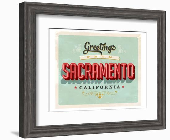 Welcome To Sacramento-null-Framed Art Print