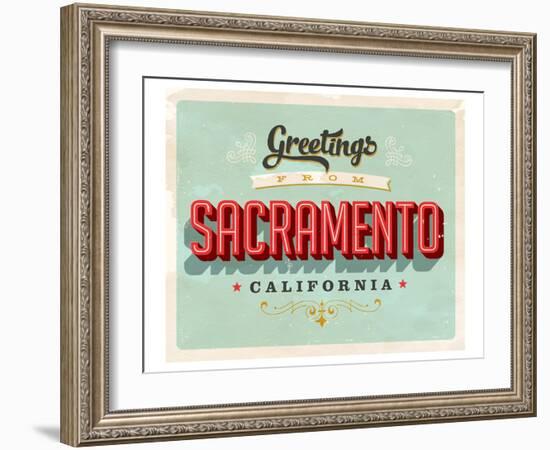 Welcome To Sacramento-null-Framed Art Print