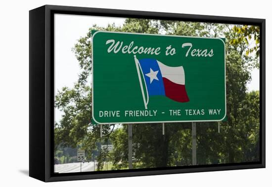 Welcome to Texas Sign-Paul Souders-Framed Premier Image Canvas