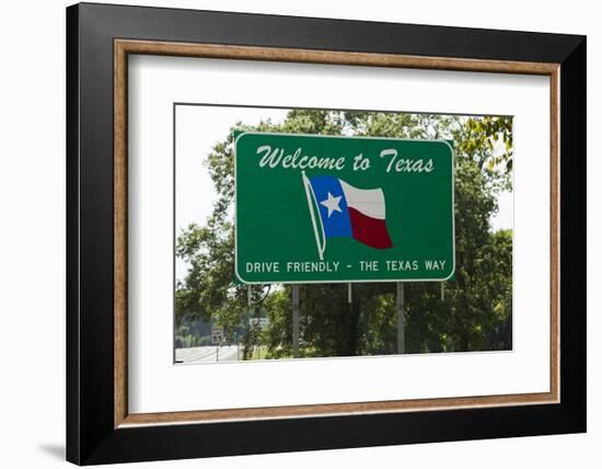 Welcome to Texas Sign-Paul Souders-Framed Photographic Print