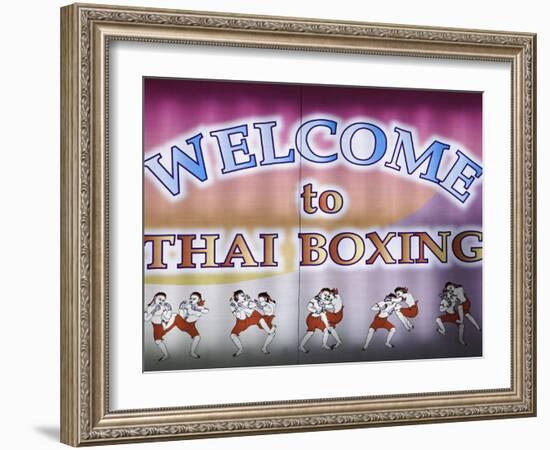 Welcome To Thai Boxing, Chiang Mai, Thailand-Adam Jones-Framed Photographic Print