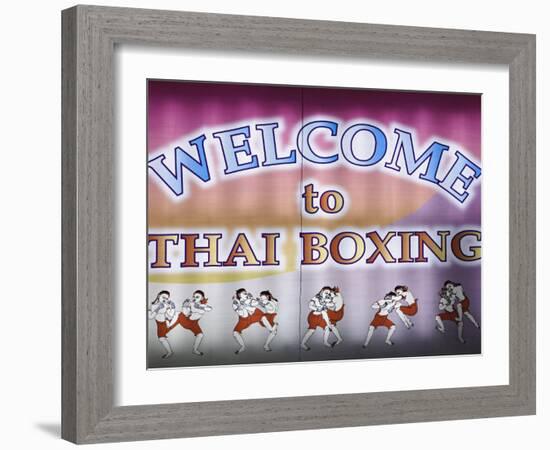 Welcome To Thai Boxing, Chiang Mai, Thailand-Adam Jones-Framed Photographic Print