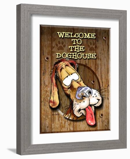 Welcome to the Dog House-Nate Owens-Framed Giclee Print