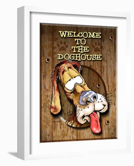 Welcome to the Dog House-Nate Owens-Framed Giclee Print