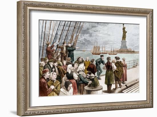 Welcome to the Land of Freedom Illustration-Stefano Bianchetti-Framed Giclee Print