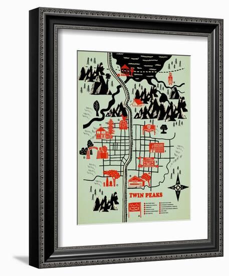 Welcome to Twinpeaks-Robert Farkas-Framed Giclee Print