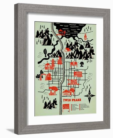 Welcome to Twinpeaks-Robert Farkas-Framed Giclee Print