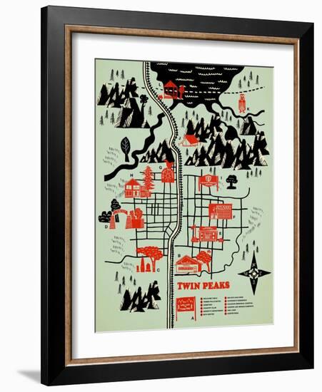 Welcome to Twinpeaks-Robert Farkas-Framed Giclee Print