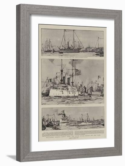 Welcoming Admiral Dewey Home, the Grand Naval Parade Off New York-Charles Edward Dixon-Framed Giclee Print