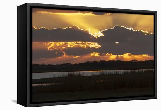 Welder Flats at sunrise, San Antonio Bay, Texas-Maresa Pryor-Framed Premier Image Canvas