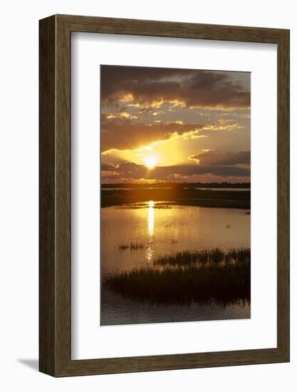 Welder Flats at sunrise, San Antonio Bay, Texas-Maresa Pryor-Framed Photographic Print