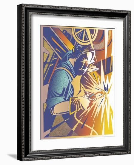 Welder's Spark-David Chestnutt-Framed Giclee Print