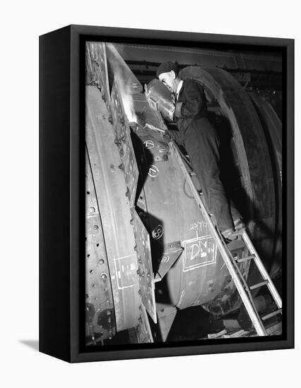 Welding an Industrial Drying Unit, Edgar Allen Steel Co, Sheffield, South Yorkshire, 1962-Michael Walters-Framed Premier Image Canvas