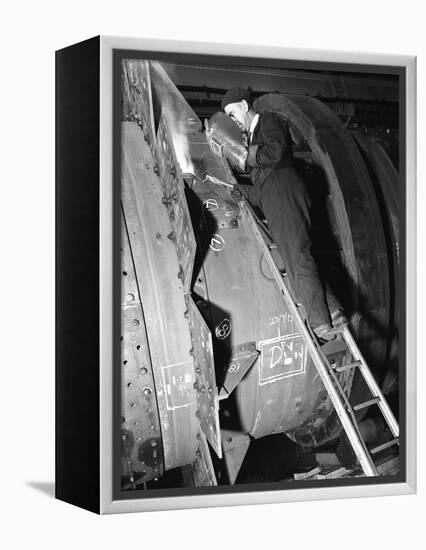 Welding an Industrial Drying Unit, Edgar Allen Steel Co, Sheffield, South Yorkshire, 1962-Michael Walters-Framed Premier Image Canvas