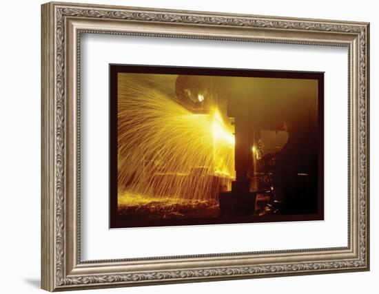 Welding in the Round-House-Jack Delano-Framed Photo