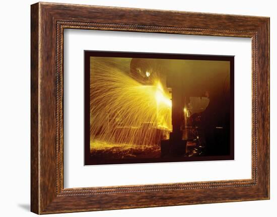 Welding in the Round-House-Jack Delano-Framed Photo