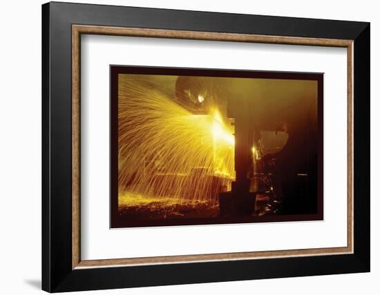 Welding in the Round-House-Jack Delano-Framed Photo