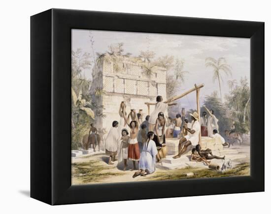 Well and Building at Subachtsche-Frederick Catherwood-Framed Premier Image Canvas