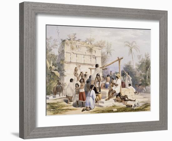 Well and Building at Subachtsche-Frederick Catherwood-Framed Giclee Print