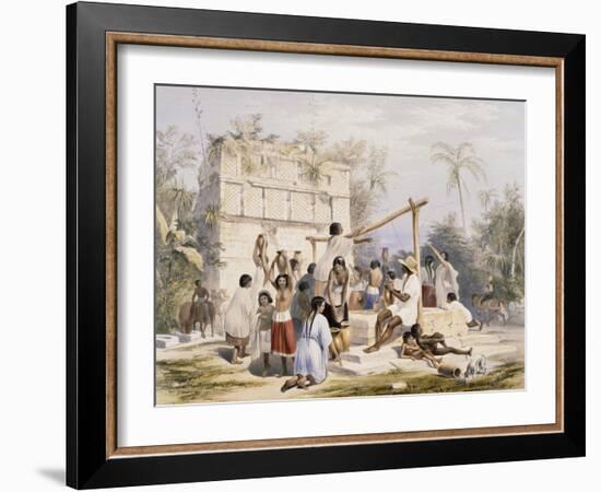 Well and Building at Subachtsche-Frederick Catherwood-Framed Giclee Print