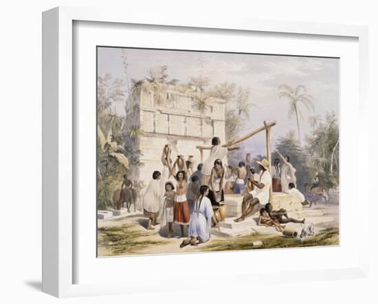 Well and Building at Subachtsche-Frederick Catherwood-Framed Giclee Print